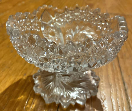 Comet in the Stars Clear Candleholder/Compote