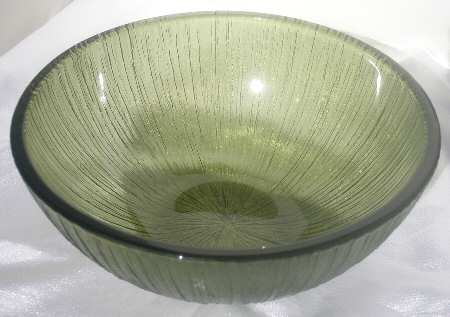 Rain Glass Green 5" Round Bowl