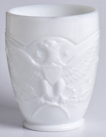 Eagle Milk Glass 6 Oz Flat Tumbler