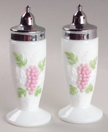 Vintage Milk Glass Decorated by Smith Glass 