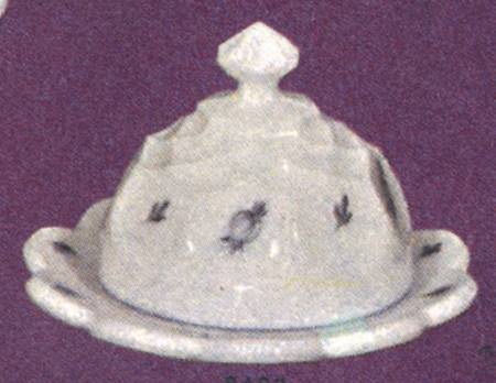 Blue Delft Round Covered Butter