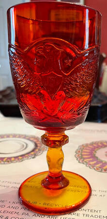 Eagle Amberina Water Goblet