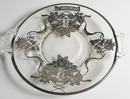 Anniversary Handled Cake Plate