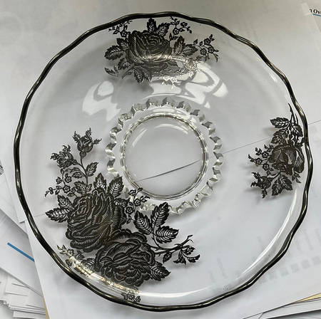 Princess Rose 8" Shallow Round Bowl