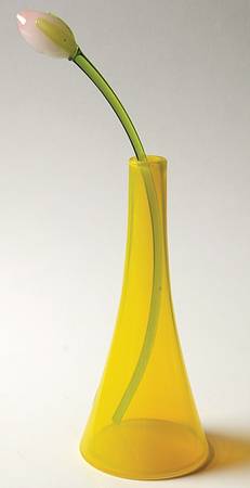 Art Glass (2 Piece) Rosebud in Bud Vase