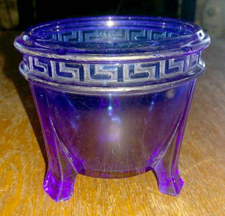 Greek Key Cobalt Blue by Smith Glass 