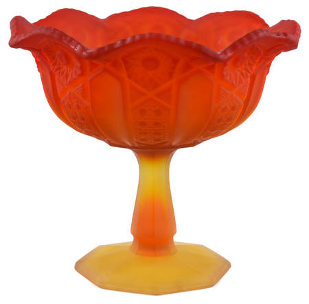 317-Amberina Frosted by Smith Glass 