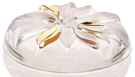 Golden Poinsettia Lid for Round Box