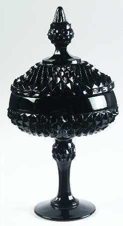 Cameo Black Candy Dish & Lid by Tiara