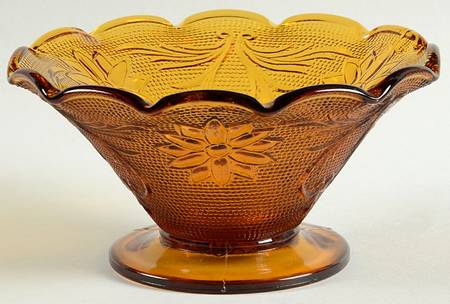 Sandwich Amber (Collection) Round Compote (Height X Width)