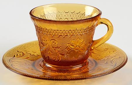 Sandwich Amber (Collection) Cup and Saucer Set