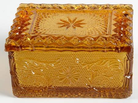 Sandwich Amber (Collection) Rectangular Jewel Box with Lid