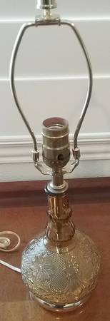 Sandwich Amber (Collection) 18" Electric Lamp Base