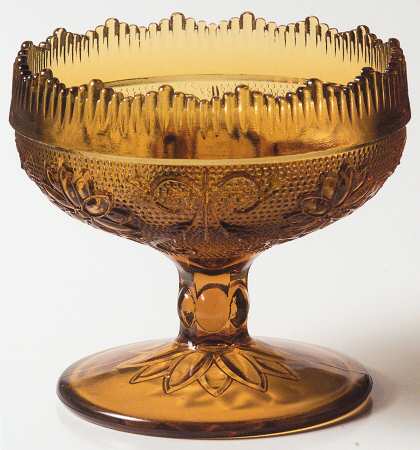 Sandwich Amber (Collection) 3" Footed Candle Bowl