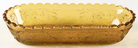 Sandwich Amber (Collection) 10" Oval Celery
