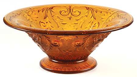 Sandwich Amber (Collection) 11" Footed Console Bowl