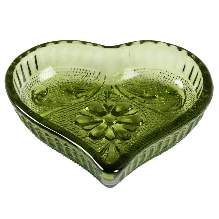 Sandwich Light Green (Chantilly Green) Heart Ashtray