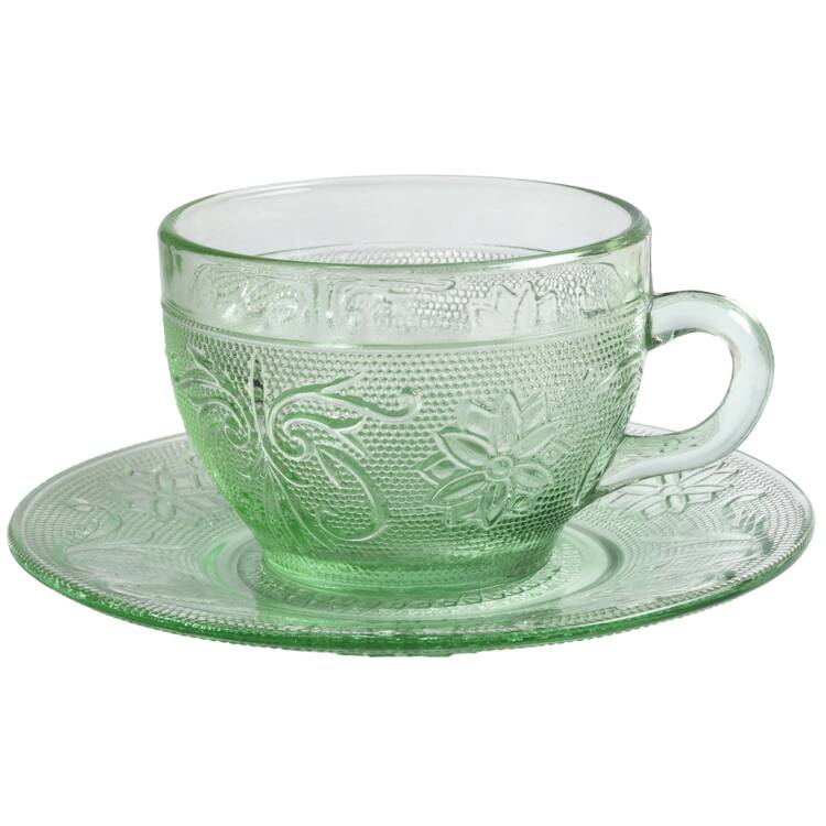 Sandwich Light Green (Chantilly Green) Cup & Saucer Set