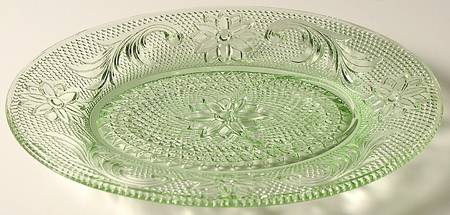 Sandwich Light Green (Chantilly Green) Snack Plate Only No Punch Cup