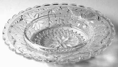 Sandwich Clear Round Butter Dish No Lid