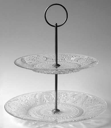 Sandwich Clear 2 Tier Serving Tray