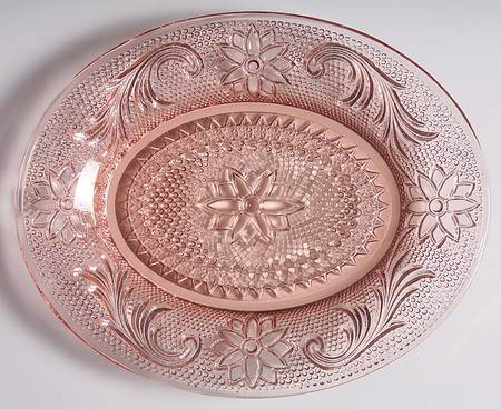 Sandwich Peach (Pink)(Collection) 8" Oval Tray