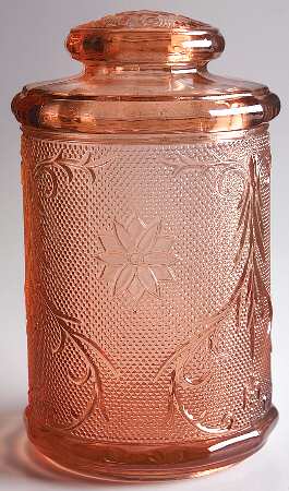 Sandwich Peach (Pink)(Collection) Large Canister & Lid