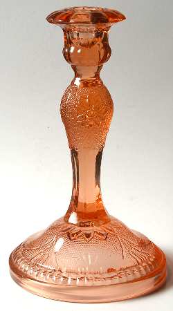 Sandwich Peach (Pink)(Collection) Tall Single Light Candlestick