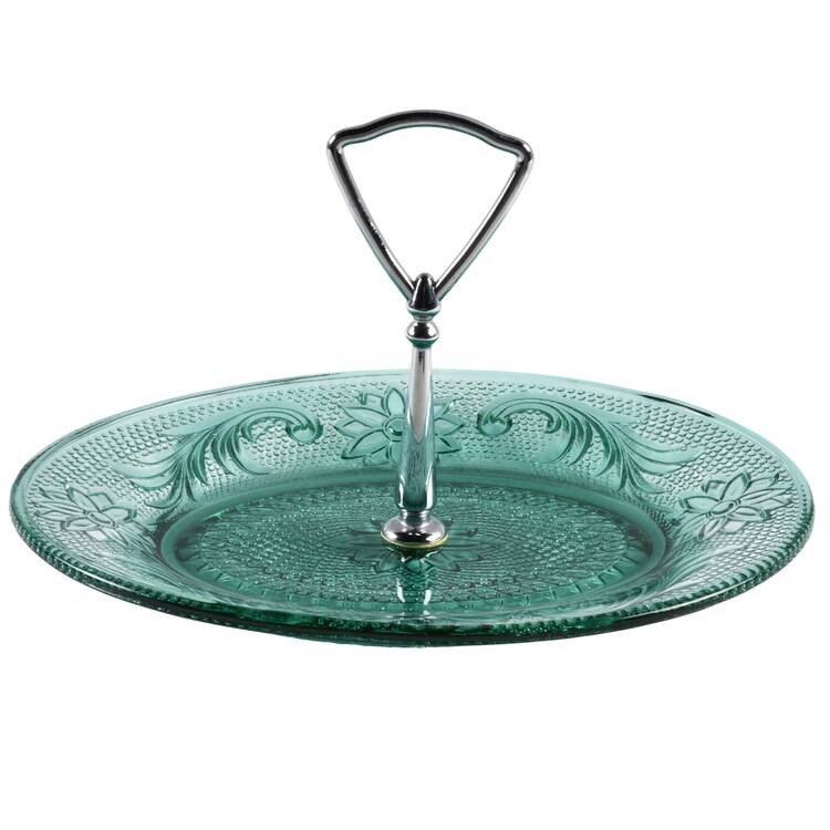 Sandwich Spruce Green(Collection) Oval Tidbit TrayOval Tidbit Tray