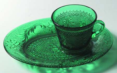 Sandwich Spruce Green(Collection) Snack Plate & Cup Set