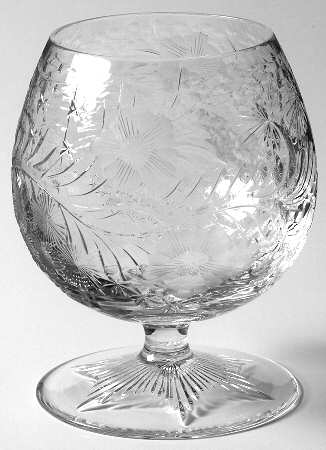 Royal Peacock Brandy Glass