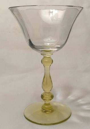 15001 Vaseline Champagne/Tall Sherbet