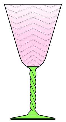15002 Pink (Pink Bowl, Green Stem) by Tiffin-Franciscan