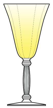 15024 Yellow Bowl (Clear Stem)