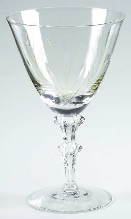 Aloha Clear (Amber In Cut) Water Goblet