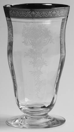 Athens Diana Clear (Platinum Encrusted) Footed Tumbler