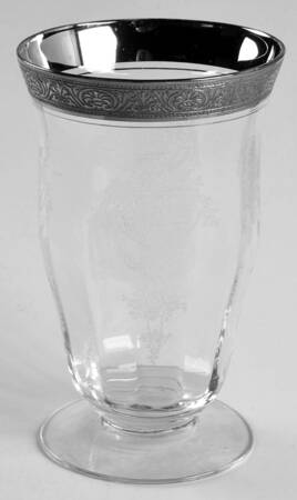 Athens Diana Clear (Platinum Encrusted) 9 Oz Footed Tumbler