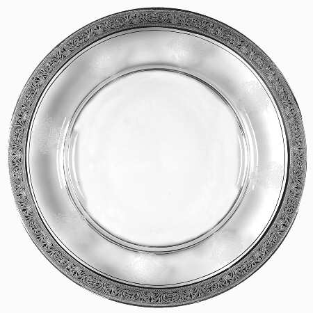 Athens Diana Clear (Platinum Encrusted) Salad Plate