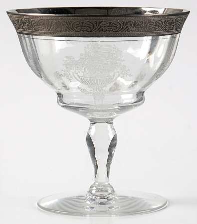 Athens Diana Clear (Platinum Encrusted) Low Sherbet