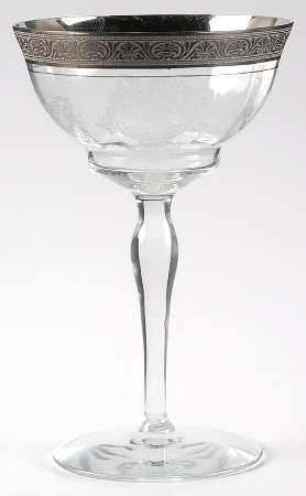 Athens Diana Clear (Platinum Encrusted) Champagne/Tall Sherbet