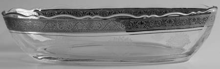 Athens Diana Clear (Platinum Encrusted) Pickle Dish