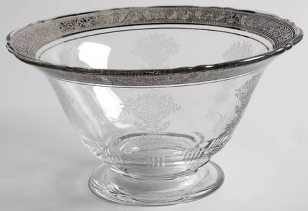 Athens Diana Clear (Platinum Encrusted) Mayonnaise Bowl, Bowl Only