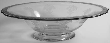 Athens Diana Clear (Platinum Encrusted) 11" Footed Centerpiece