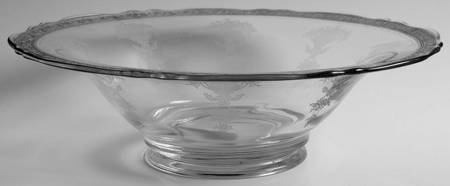 Athens Diana Clear (Platinum Encrusted) Flared Bowl
