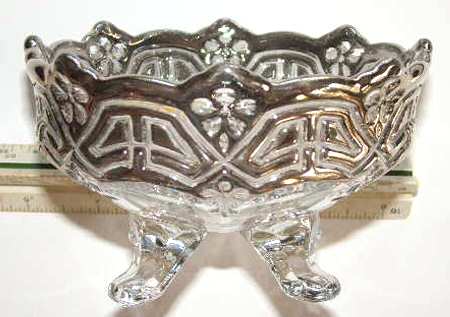 Athenia Silver Encrusted 5" 4-Toed Footed Bowl