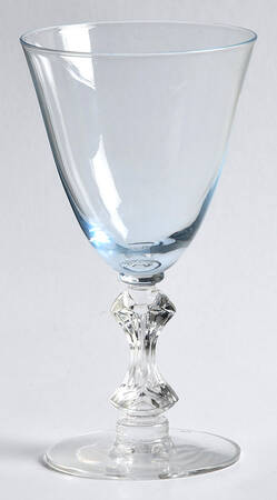 Azure Blue (Non Optic) Wine Glass