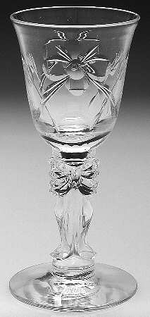 Buttons & Bows Wine Glass