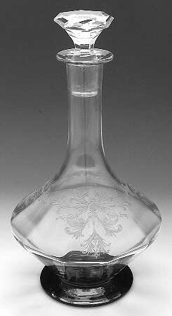 Byzantine Black (Clear Bowl) Decanter & Stopper