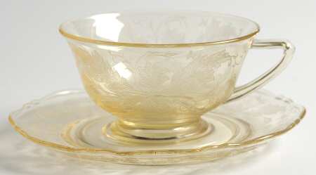 Cadena Amber (Mandarin Yellow) Cup & Saucer Set
