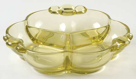 Canterbury Citron 7" Pansy/Flower Shape 3 Part Relish